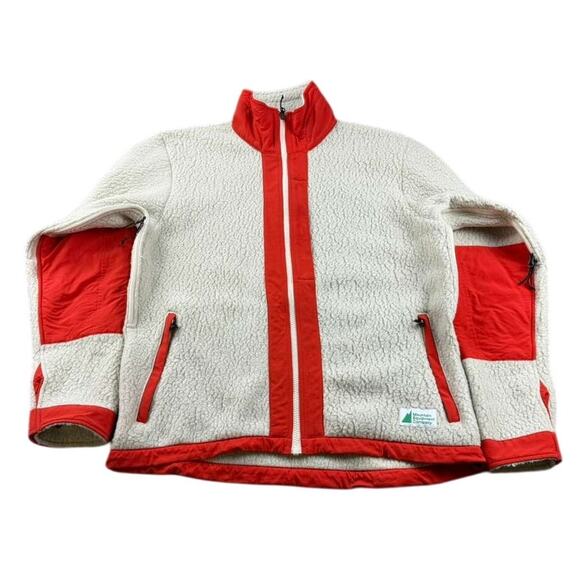 Mountain Equipment Company Fleece Jacket Men M Recycled Sherpa Full Zip White - Picture 1 of 10